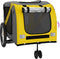 vidaXL - Hondenfietstrailer - oxford - stof - en - ijzer - geel - en - grijs