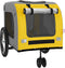 vidaXL - Hondenfietstrailer - oxford - stof - en - ijzer - geel - en - grijs