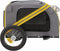 vidaXL - Hondenfietstrailer - oxford - stof - en - ijzer - geel - en - grijs