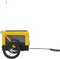 vidaXL - Hondenfietstrailer - oxford - stof - en - ijzer - geel - en - zwart