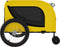 vidaXL - Hondenfietstrailer - oxford - stof - en - ijzer - geel - en - zwart