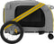 vidaXL - Hondenfietstrailer - oxford - stof - en - ijzer - geel - en - grijs