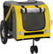 vidaXL - Hondenfietstrailer - oxford - stof - en - ijzer - geel - en - zwart