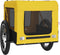 vidaXL - Hondenfietstrailer - oxford - stof - en - ijzer - geel - en - zwart