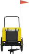 vidaXL - Hondenfietstrailer - oxford - stof - en - ijzer - geel - en - zwart