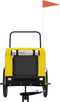 vidaXL - Hondenfietstrailer - oxford - stof - en - ijzer - geel - en - zwart