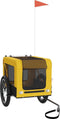 vidaXL - Hondenfietstrailer - oxford - stof - en - ijzer - geel - en - zwart