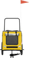vidaXL - Hondenfietstrailer - oxford - stof - en - ijzer - geel - en - grijs