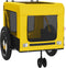 vidaXL - Hondenfietstrailer - oxford - stof - en - ijzer - geel - en - zwart