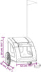vidaXL - Hondenfietstrailer - oxford - stof - en - ijzer - geel