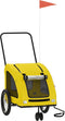 vidaXL - Hondenfietstrailer - oxford - stof - en - ijzer - geel