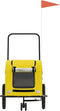 vidaXL - Hondenfietstrailer - oxford - stof - en - ijzer - geel