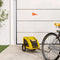 vidaXL - Hondenfietstrailer - oxford - stof - en - ijzer - geel