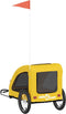 vidaXL - Hondenfietstrailer - oxford - stof - en - ijzer - geel