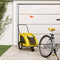 vidaXL - Hondenfietstrailer - oxford - stof - en - ijzer - geel