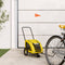 vidaXL - Hondenfietstrailer - oxford - stof - en - ijzer - geel