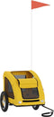 vidaXL - Hondenfietstrailer - oxford - stof - en - ijzer - geel