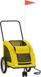 vidaXL - Hondenfietstrailer - oxford - stof - en - ijzer - geel
