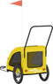 vidaXL - Hondenfietstrailer - oxford - stof - en - ijzer - geel