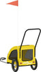 vidaXL - Hondenfietstrailer - oxford - stof - en - ijzer - geel