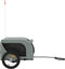 vidaXL - Hondenfietstrailer - oxford - stof - en - ijzer - grijs - en - zwart