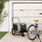 vidaXL - Hondenfietstrailer - oxford - stof - en - ijzer - grijs - en - zwart