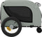 vidaXL - Hondenfietstrailer - oxford - stof - en - ijzer - grijs - en - zwart