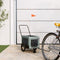 vidaXL - Hondenfietstrailer - oxford - stof - en - ijzer - grijs - en - zwart