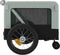 vidaXL - Hondenfietstrailer - oxford - stof - en - ijzer - grijs - en - zwart