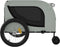 vidaXL - Hondenfietstrailer - oxford - stof - en - ijzer - grijs - en - zwart