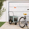 vidaXL - Hondenfietstrailer - oxford - stof - en - ijzer - grijs - en - zwart