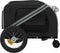 vidaXL - Hondenfietstrailer - oxford - stof - en - ijzer - grijs - en - zwart