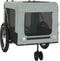 vidaXL - Hondenfietstrailer - oxford - stof - en - ijzer - grijs - en - zwart