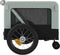 vidaXL - Hondenfietstrailer - oxford - stof - en - ijzer - grijs - en - zwart
