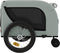 vidaXL - Hondenfietstrailer - oxford - stof - en - ijzer - grijs - en - zwart