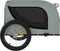 vidaXL - Hondenfietstrailer - oxford - stof - en - ijzer - grijs - en - zwart