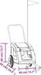 vidaXL - Hondenfietstrailer - oxford - stof - en - ijzer - grijs