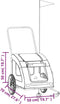 vidaXL - Hondenfietstrailer - oxford - stof - en - ijzer - grijs