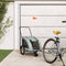 vidaXL - Hondenfietstrailer - oxford - stof - en - ijzer - grijs