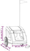 vidaXL - Hondenfietstrailer - oxford - stof - en - ijzer - grijs