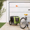 vidaXL - Hondenfietstrailer - oxford - stof - en - ijzer - groen - en - grijs