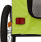 vidaXL - Hondenfietstrailer - oxford - stof - en - ijzer - groen - en - grijs