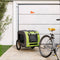 vidaXL - Hondenfietstrailer - oxford - stof - en - ijzer - groen - en - grijs