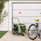 vidaXL - Hondenfietstrailer - oxford - stof - en - ijzer - groen - en - grijs
