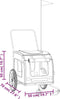 vidaXL - Hondenfietstrailer - oxford - stof - en - ijzer - groen - en - grijs