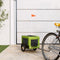 vidaXL - Hondenfietstrailer - oxford - stof - en - ijzer - groen - en - zwart