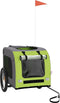 vidaXL - Hondenfietstrailer - oxford - stof - en - ijzer - groen - en - grijs