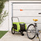 vidaXL - Hondenfietstrailer - oxford - stof - en - ijzer - groen - en - zwart