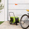 vidaXL - Hondenfietstrailer - oxford - stof - en - ijzer - groen - en - zwart