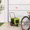 vidaXL - Hondenfietstrailer - oxford - stof - en - ijzer - groen - en - zwart
